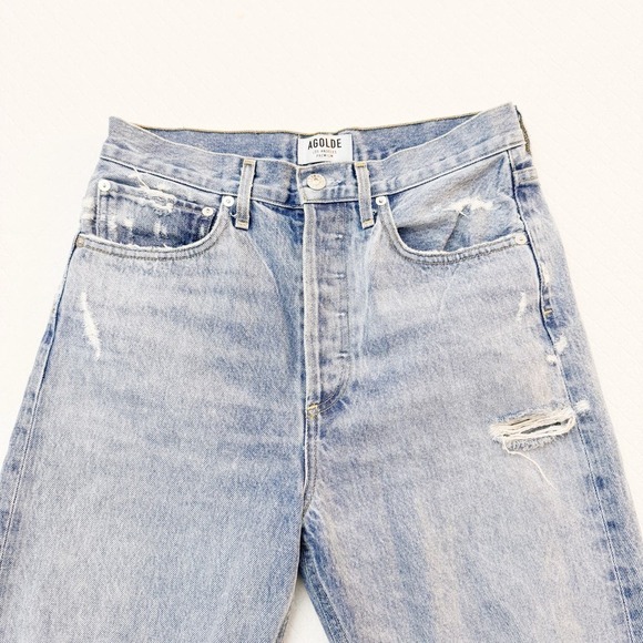 AGOLDE 90's Jean Button Down Light Wash Denim Jeans SIze 26 - Picture 7 of 9